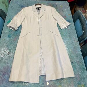 90s Linen/Silk Lightest Blue Jacket